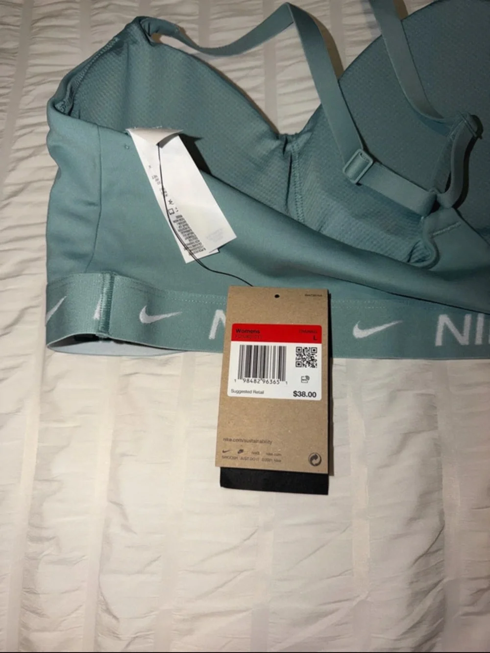 Nike Teal Sports Bra and Pro Shorts Set